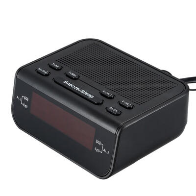 

Compact Digital FM Alarm Clock Radio with Dual Alarm Snooze Functions