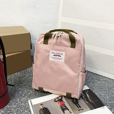 

Tailored Fashion Women Nylon Zipper Capacity Student Backpack Travel Couple Bag