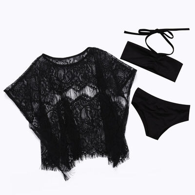 

Kids Girls Swimming Costume Bikini Set Bechwear Swimsuit Cover-Up 3PCS Outfit