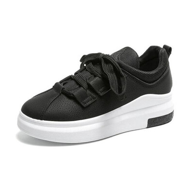 

DIWEINI 2019 Spring&autumn Platform Sneakers Women Pig Suede Comfortable Casual Shoes Woman Korean Fashion Zapatos De Black