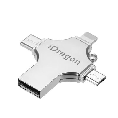 

USB20 128G OTG 4-In-1 Type-C Thumb Drive Flash Drive Memory Stick For AndroidiPhonePCs