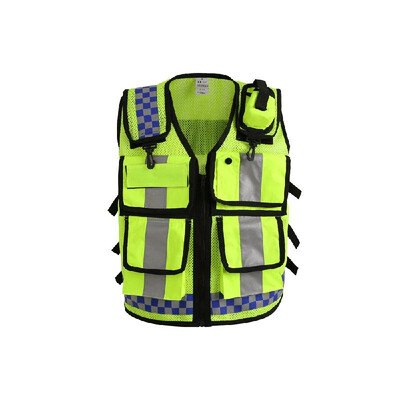 

High Visibility Reflective Men Women Breathable Safety Vest with Pockets Traffic Protective Workwear