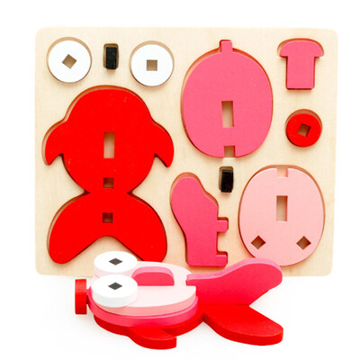 

〖Follure〗Montessori Mini 3D Puzzle Kids Educational Funny Toy Wooden Colorful Jigsaw Gift