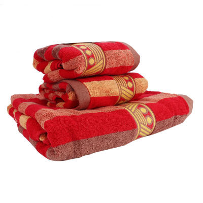 

Greensen Towels Natural Ultra Absorbent And Eco-Friendly Towel Sets For Bathroom Red Shower Towel