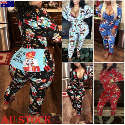 

Christmas Women Clubwear Playsuit Bodysuit Party Jumpsuit Romper Pajamas Trouser