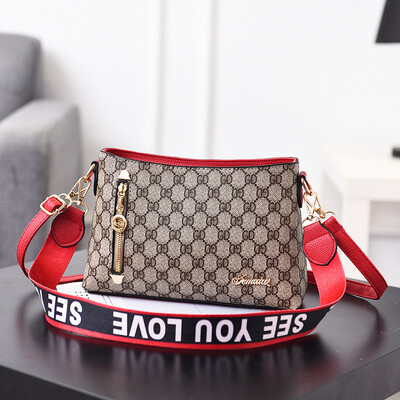 

Korean fashion 2019 new womens bag elegant PU leather trend handbags shoulder bag diagonal bag