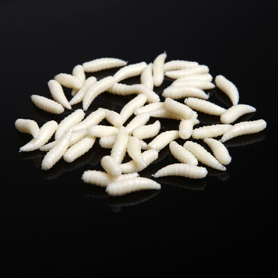 

Lixada 50Pcs 16cm Fishing Lure Maggot Grub Soft Baits Worms