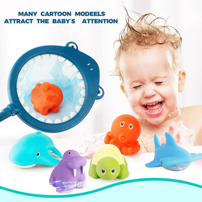 

Tailored Baby Bath Toys Fun Bath Time Bath Toys 5PCS Marine Animal Bath Toys Set