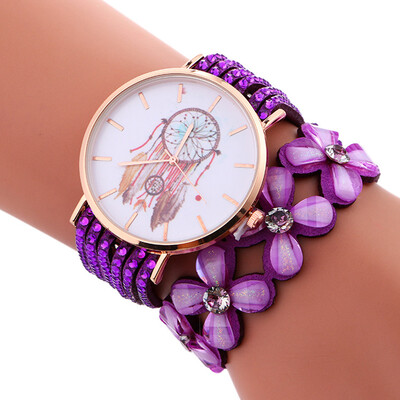 

Women\S Bracelet Watch Multi Layer Creative Pattern Round Dial Trendy Watch Accessory