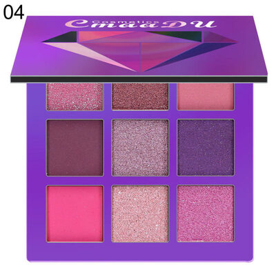 

9Colors Charming Glitter Women Eye Shadow Palette Matte Pigmented Shimmers Makeup