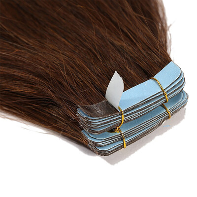 

Tape in Human Hair Extensions Highlight Balayage Long Straight Seamless Skin Weft Glue in Hairpieces Invisible 40pcs