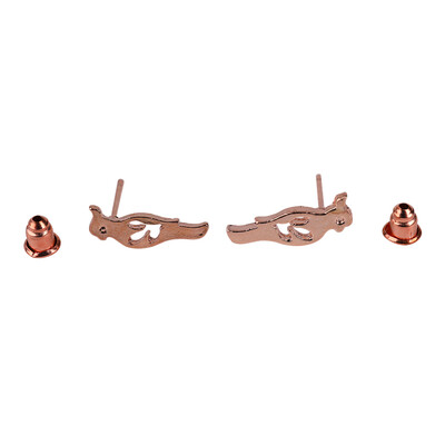 

cute parrot stud earrings hollow leaf bird earrings for girl best gift fashion ear jewelry