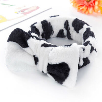 

Big Bow Dot Striped Soft Towel Hair Band Head Wrap Headband Bath Spa MakeUp Fine