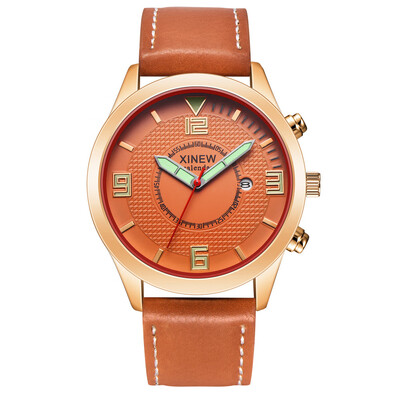 

Gobestart Military Leather Waterproof Date Quartz Analog Army Mens Quartz Wrist Watches