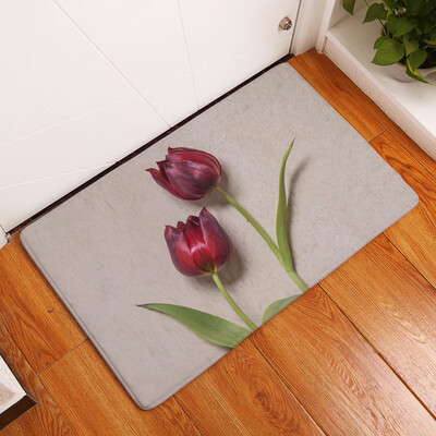

Toponeto Vintage Floral Non-skid Porch Door Rug Floor Mat