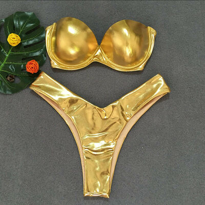 

Padded Bra Bikini Set Swimsuit Women Bandage Push-up Triangle Swimwear Bathing
