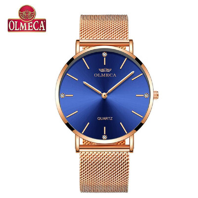 

OLMECA 0839L Women Quartz Watch Stainless Steel Band Fashion Multifunction 3ATM Wristwatch