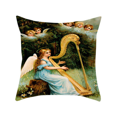 

〖Follure〗Christmas Series Home Decor Polyester Peach Skin Pillow Case 18x18in