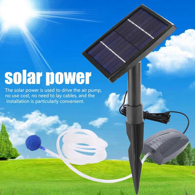 

Greensen Air Stone Oxygen Aerator Solar Powered Pond Oxygenator Water Pump Garden