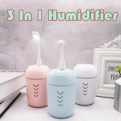 

3 in 1 LED Ultrasonic USB Air Humidifier Electric Aroma Essential OilLEDFan