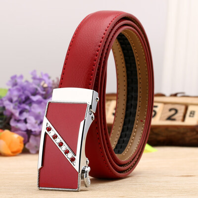

Hot ladies leather belt casual cowhide designer belts women high quality fashion floral waist black white casual red hook belt
