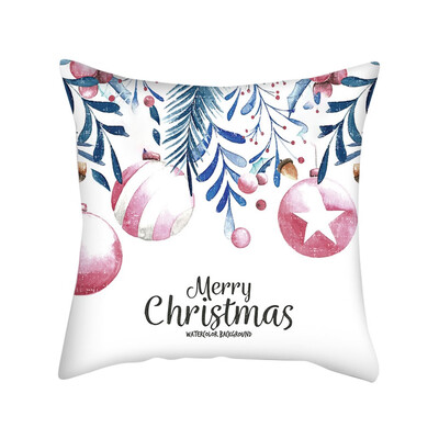 

Tailored New Christmas Pink Snowflake Digital Printing Cushion Pillow Home Pillowcase