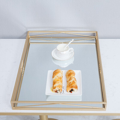 

YUEHONG Six-sided rectangular tray 2 iron trays simple&simple 15394