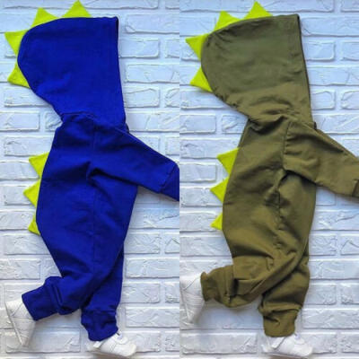 

Newborn Infant Baby Boy Girl Kids Dinosaur Hooded Romper Jumpsuit Clothes Outfit