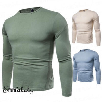 

Fashion Men´s Slim Fit Long Sleeve Slim T-shirts Casual Tee Shirt Tops Pullover