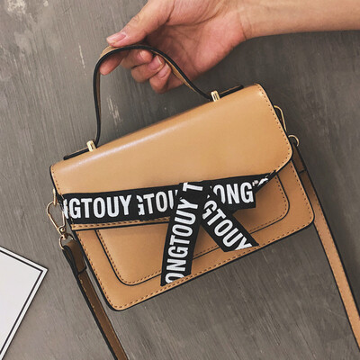 

Norths bag2019 womens spring fashionable all-in-the-ground casual series of letter bow hand-held messenger bag organ-wrapped w