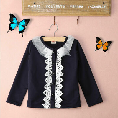 

Baby Kids Girls Lace Cardigan Button Coat Cloak Outerwear Jackets Blouse Clothes