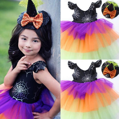 

Toddler Girl Dress Kids Baby Party Halloween Baby Costumes Tulle Tutu Dresses