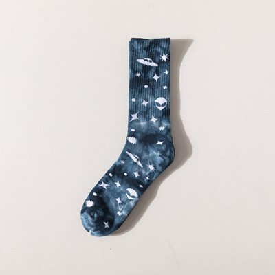 

Men Women Skate Socks Sock Planet Funny Cycling Running Hiking Tie Dye Socks
