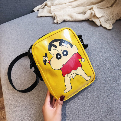

2019 new cartoon cute crayons small new canvas bag fashion simple wild casual girl shoulder Messenger bag