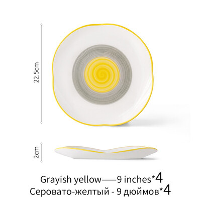 

Plate ceramic hand-painted creative tableware underglaze color dessert plate dinner plate dish home European steak plate