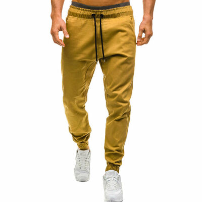 

Mens Slim Fit Urban Straight Leg Trousers Casual Pencil Jogger Cargo Pants