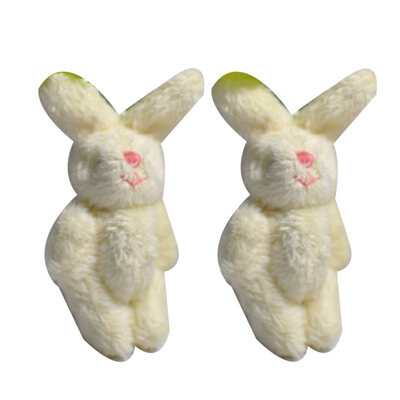 

2Pcs Soft Plush Joint Rabbit Bunny Doll Key Chain Bag Pendant DIY Craft Ornament