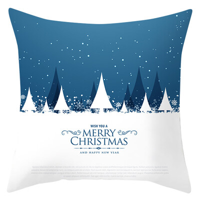 

Siaonvr Christmas Series Home Decor Polyester Peach Skin Pillow Case 18x18in