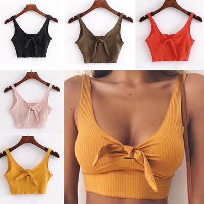 

Nice Women Ladies V Neck Crop Tops Summer Frill Bralet Boobtube Top Party Blouse
