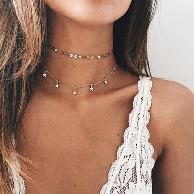 

New Arrival Three Layer Pendant Necklace For Women 2 Colors Metal Necklaces Sexy Beach Party Jewelry Gift