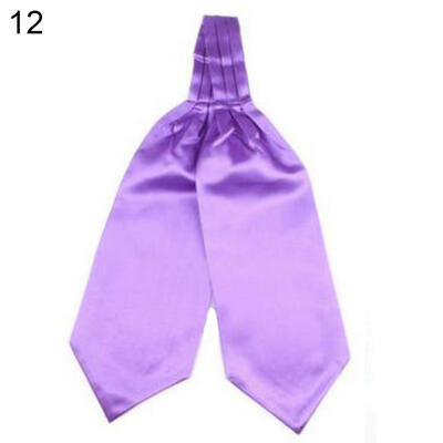 

Adjustable Plain Silky Self Tied Necktie Cravat Men Bow Tie Party Suit Accessory