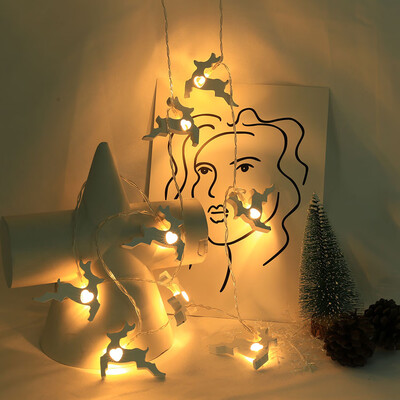 

Tailored Wooden Battery String 2M String Lights 10 LED Outdoor Indoor Christmas Tree Xmas