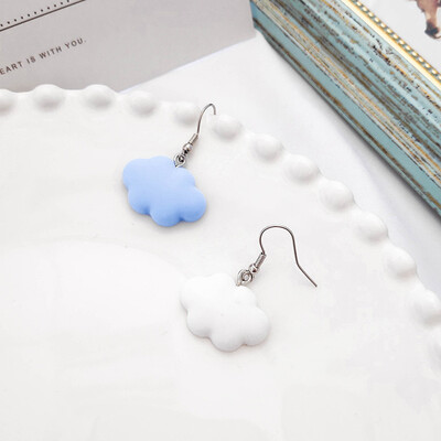 

2019 new brand design candy color cloud earrings generous simple temperament summer earrings gift Korean earrings for women