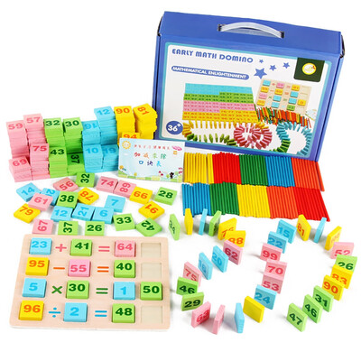 

200PCS Wooden Digital Computing Domino Building Blocks Early Educational Toys for Children