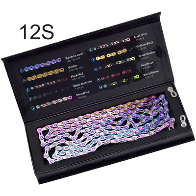 

SUMC 9101112 Speed 116 Links Bike Bicycle Shift Chain Road MTB Semi-Hollow