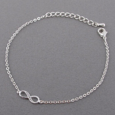 

Letter 8 Word Creative Inlaid Rhinestone Bracelet Female Personality Fashion Bracelet Jewelry Hot Gift