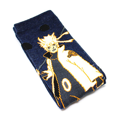 

1 6 Pairs Naruto Anime Mid Tube Socks Spring Autumn Warm Cotton Socks Cartoon Printing Mens Socks