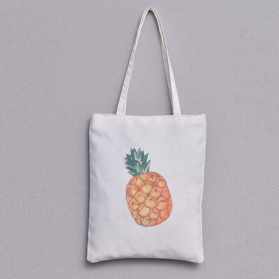 

Tailored Fashion Women Pineapple Print Shoulder Bag Large Tote Canvas Shoulder Bag