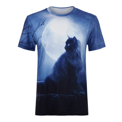 

Toponeto Fashion Mens 3D Cat Printing Tees Shirt Short Sleeve T-Shirt Blouse Tops