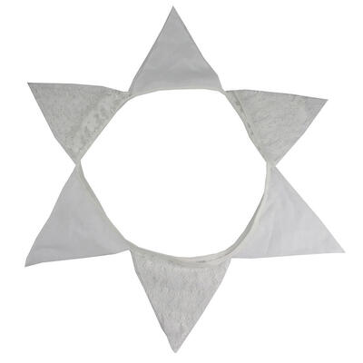 

12 Flags 32m White Flower Lace Pennant Bunting Banner Party Wedding Decor